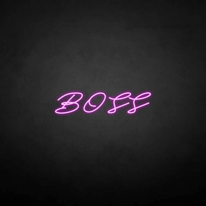 'Boss' neon sign