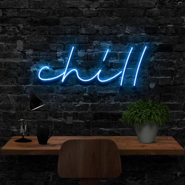 Chill Neon Sign for Relaxing and Cozy Spaces