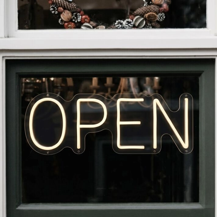 Open Neon Sign for Businesses and Shops