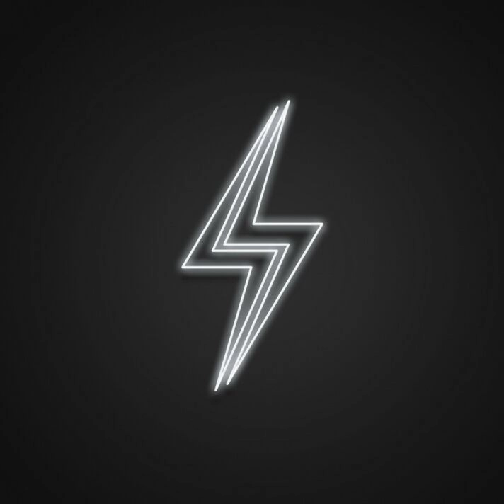 Lightning Bolt Neon Sign for Dynamic and Energetic Spaces