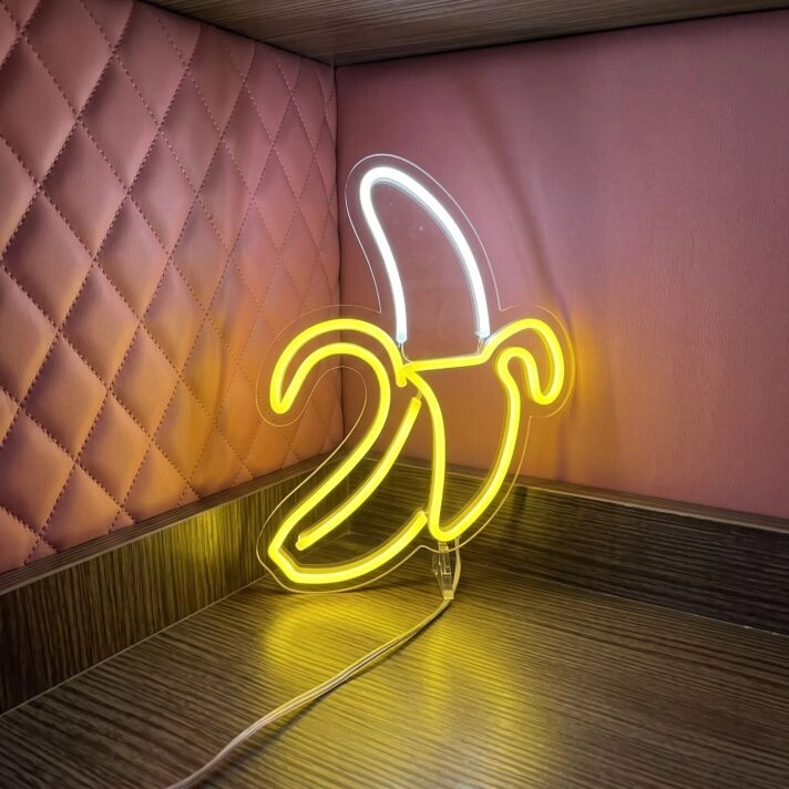 Banana Neon Sign for Fun and Whimsical Decor