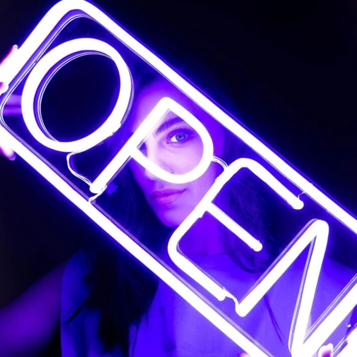 Open Neon Sign for Businesses and Shops