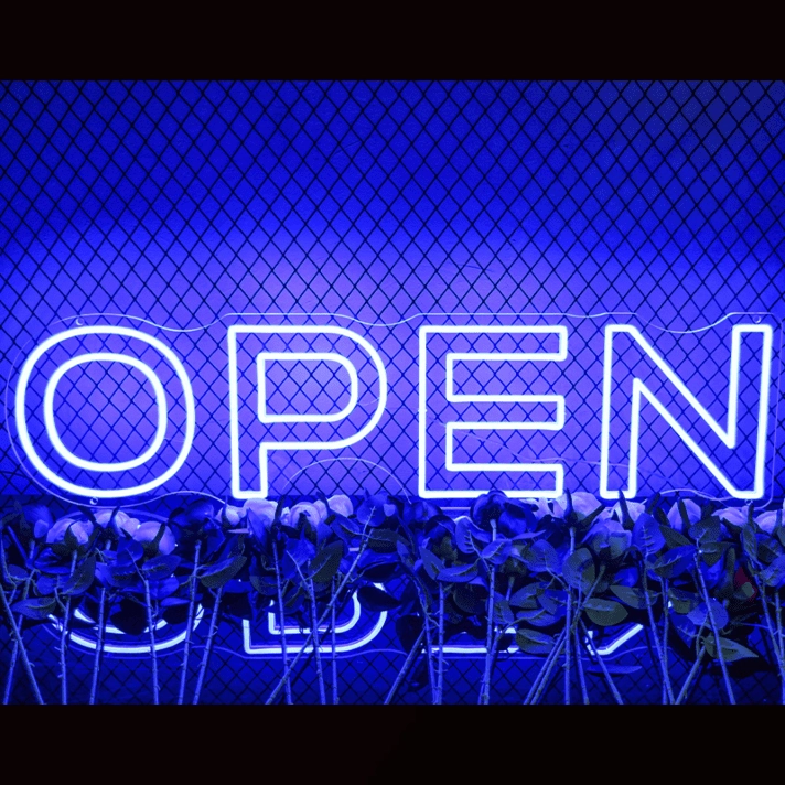 Open Neon Sign for Businesses and Shops