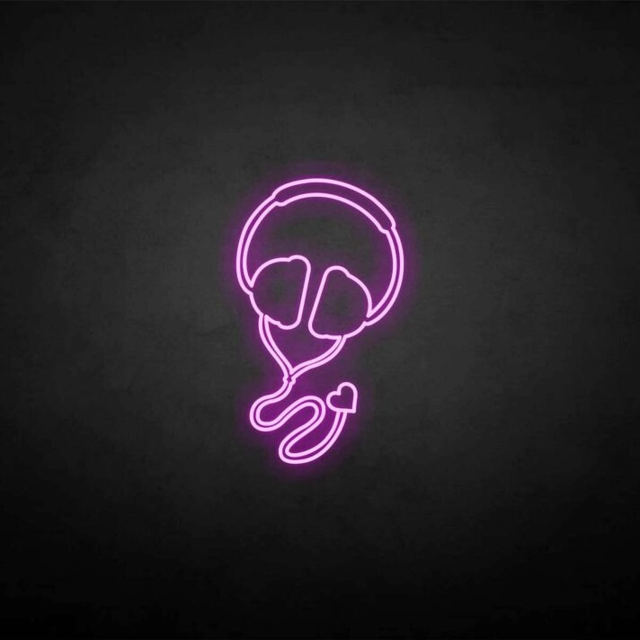 'Headset' neon sign
