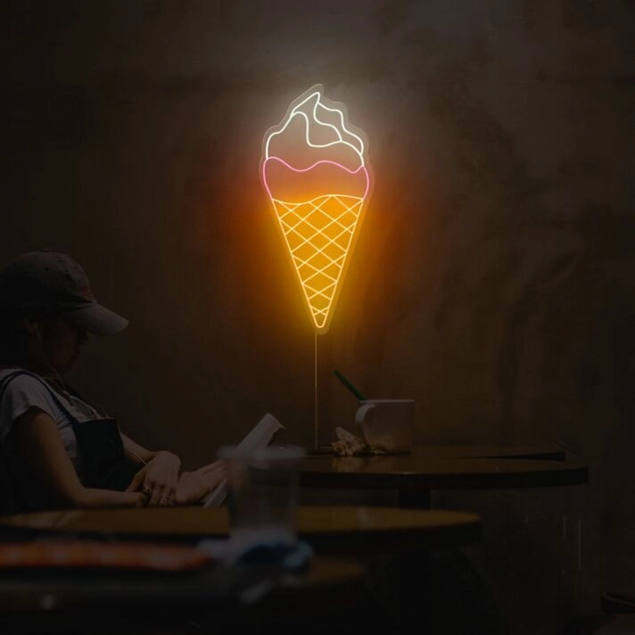 Ice Cream Neon Sign for Sweet and Fun Spaces