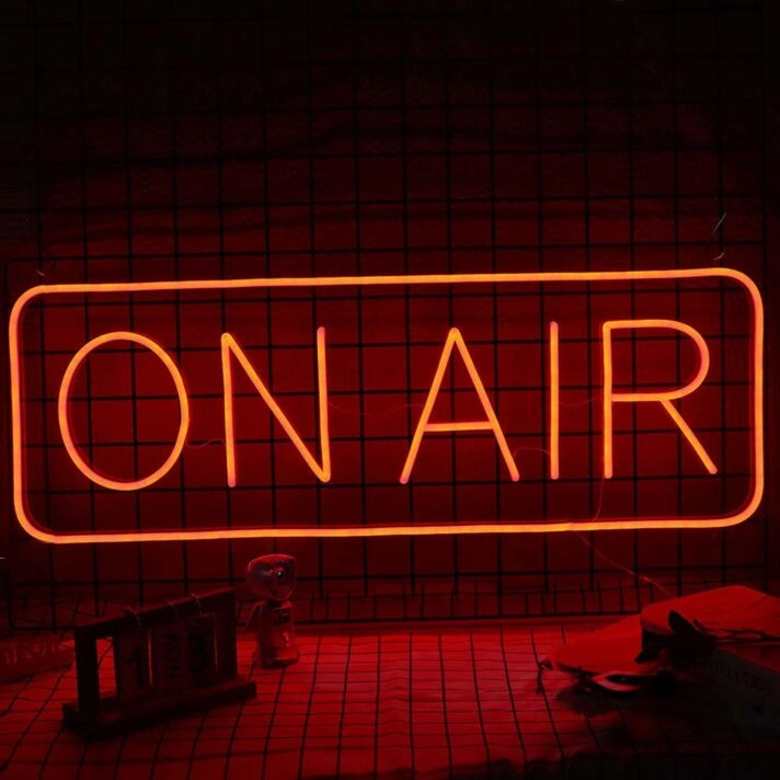 On Air Neon Sign for Studios and Broadcasting Spaces