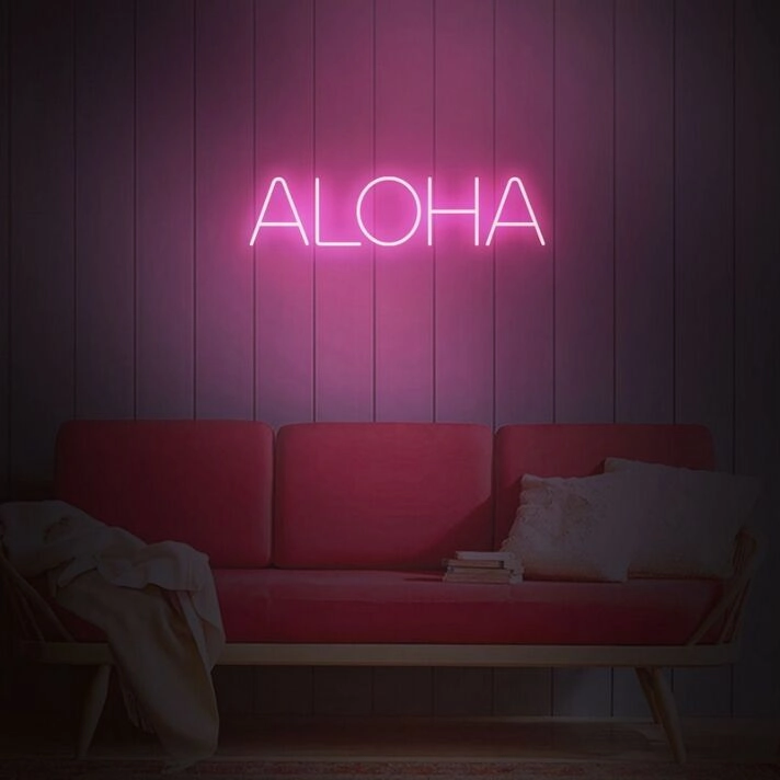 Aloha Neon Sign for Tropical and Welcoming Spaces