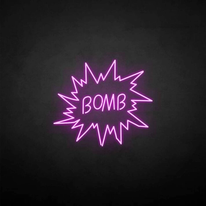 'Bomb' neon sign