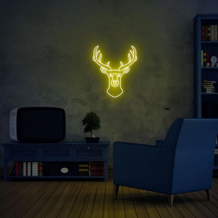 Deer Neon Sign for Nature and Whimsical Spaces