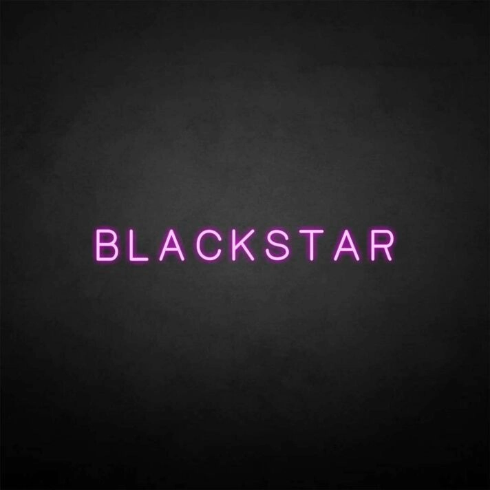 'BLACKSTAR' neon sign