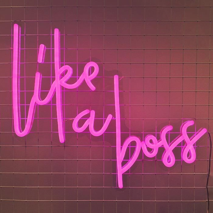 Like A Boss Neon Sign empowers office environments