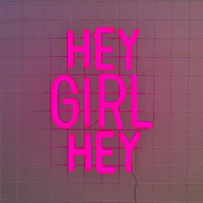 Hey Girl Hey Neon Sign brings friendly vibes to girls' rooms