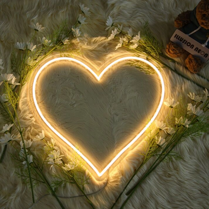Sweet Heart Neon Sign adds a romantic touch to bedrooms