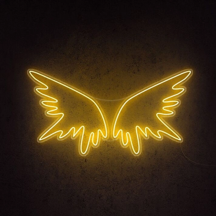 Angel Wings Neon Sign adds a heavenly touch to any room