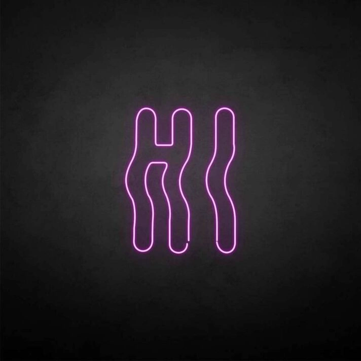 Hello' neon sign