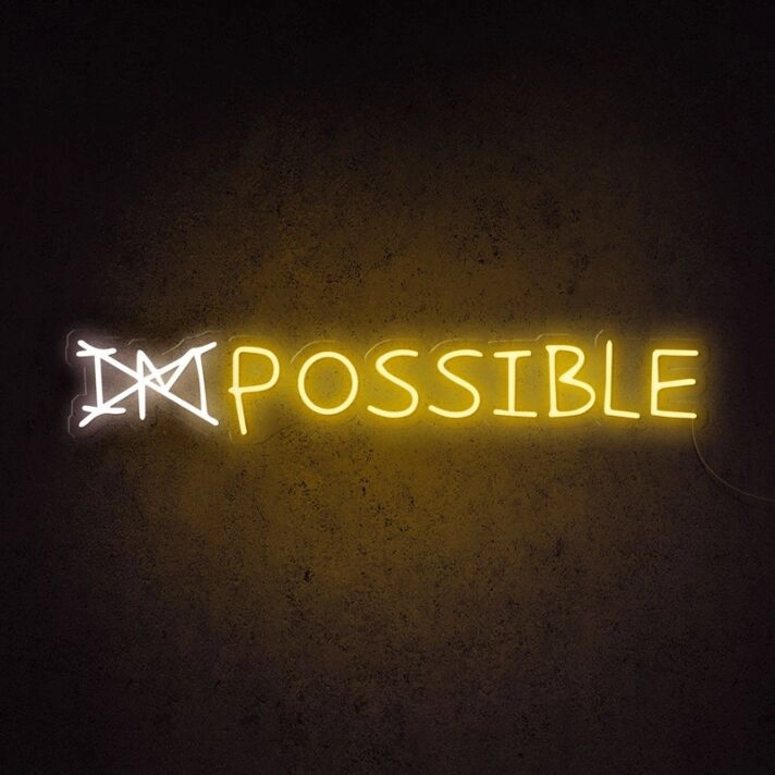 Impossible Neon Sign for inspirational and bold spaces