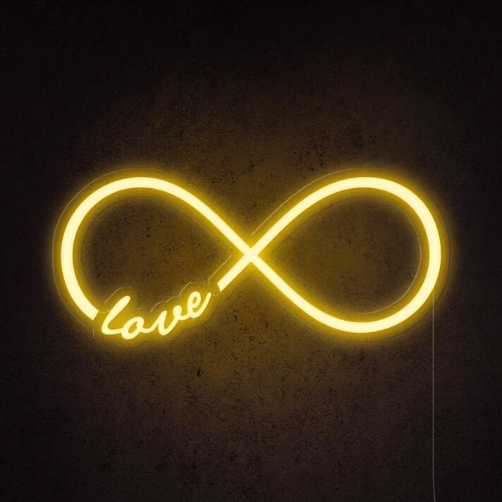 Infinity Love Neon Sign for romantic and everlasting love decor