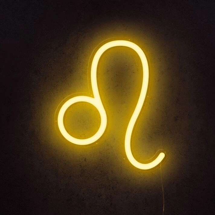 Leo Horoscope Neon Sign V2 for zodiac-themed decor