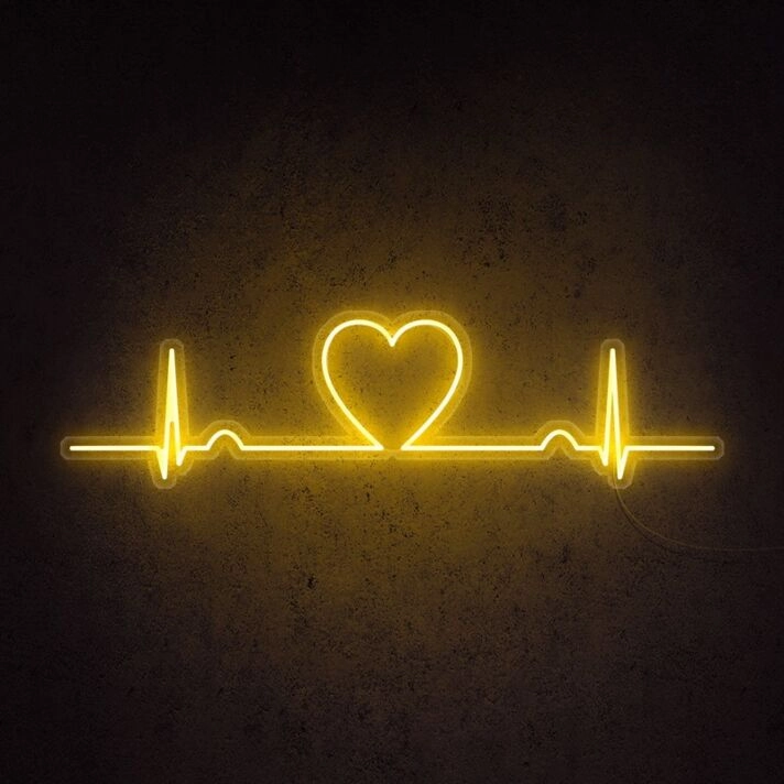 Love Beat Neon Sign for romantic and loving settings