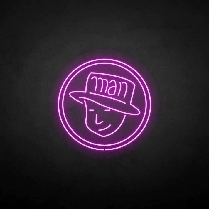 'Man' neon sign
