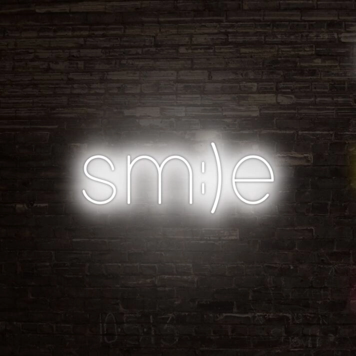 Smile Neon Sign for a cheerful and positive atmosphere