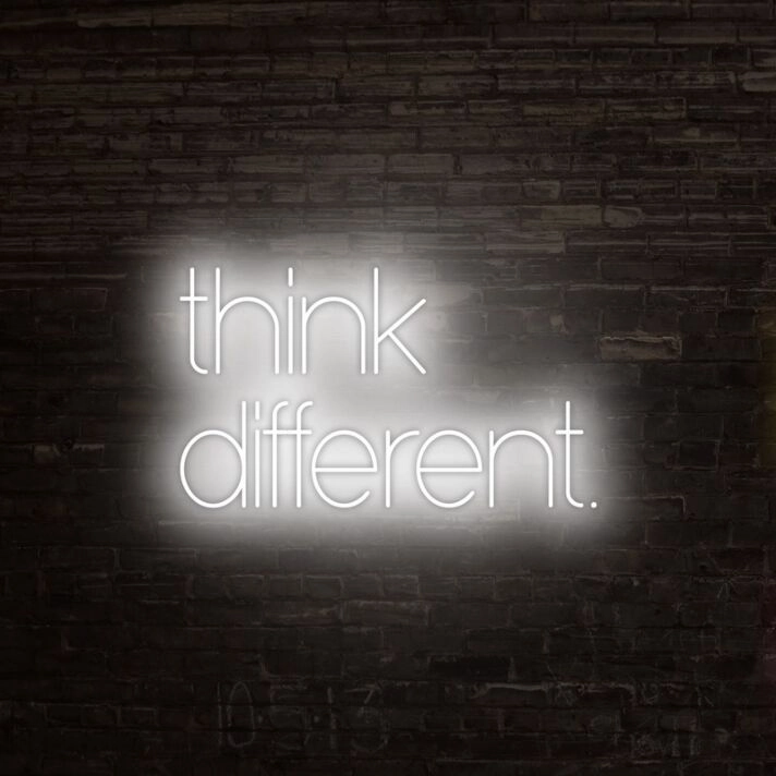Think Different Neon Sign perfect for inspirational and creative spaces