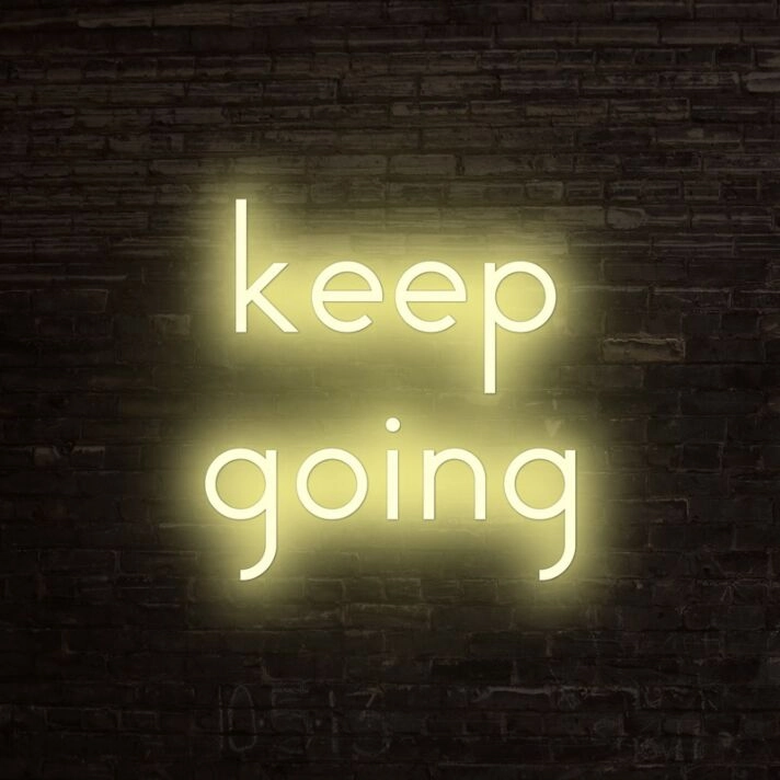 Keep Going Neon Sign perfect for motivational decor