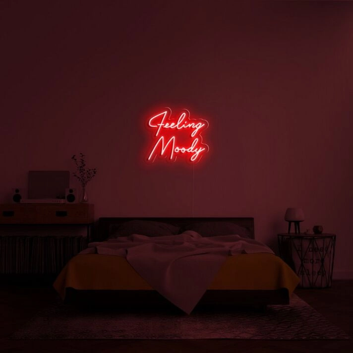 Feeling Moody Neon Sign for reflective and thoughtful spaces