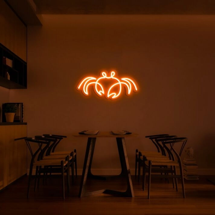 Cancer Crab Neon Sign for Astrology Fans