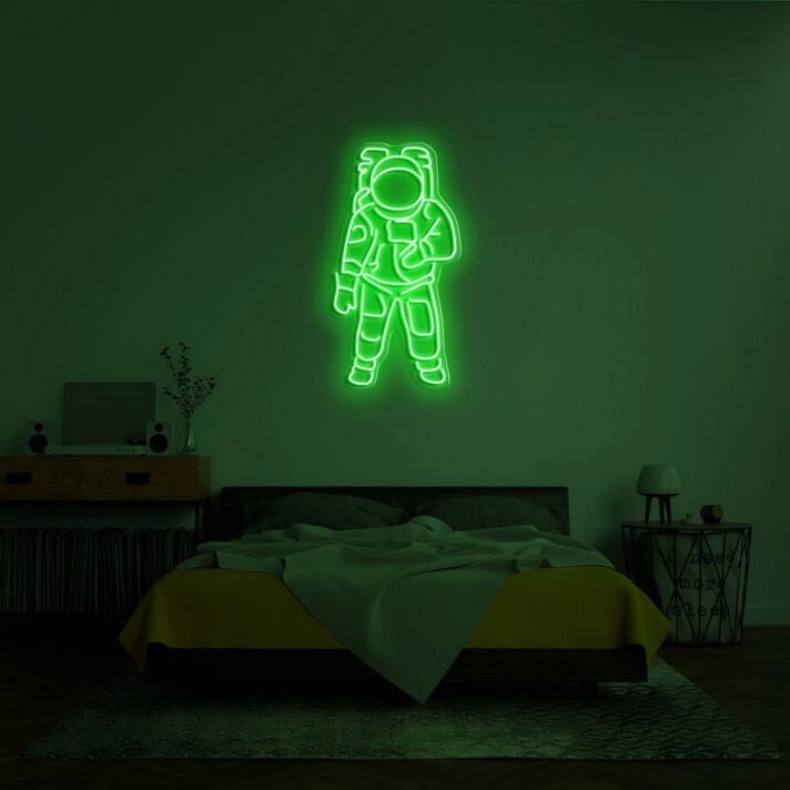 Astronaut Neon Sign for Space Themed Rooms
