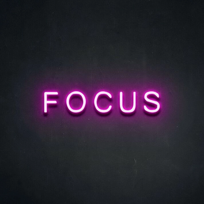 Focus Neon Sign for Productive Spaces