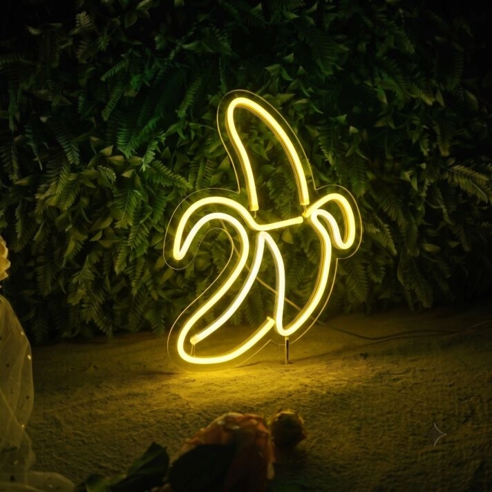 Banana Neon Sign for Fun Decor