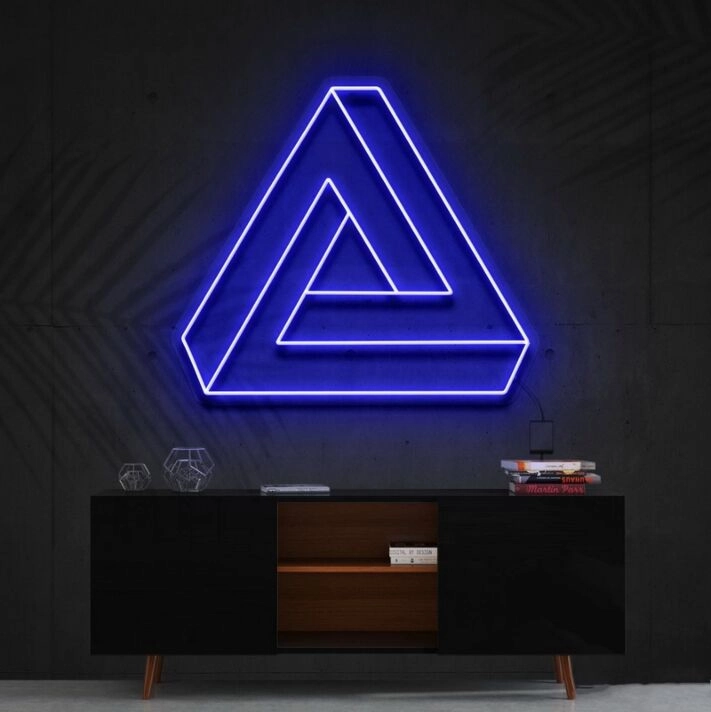 Penrose Triangle Neon Sign for Geometric Art Lovers
