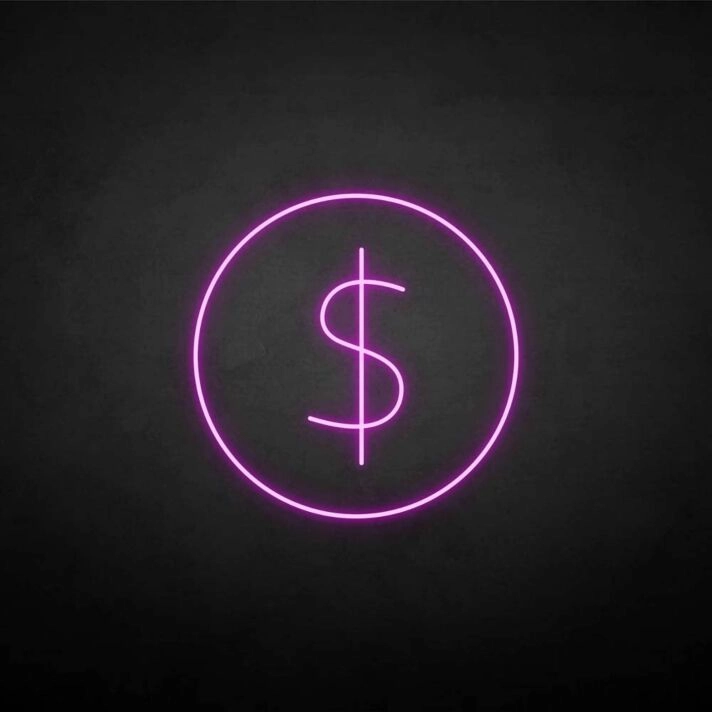 Dollar' neon sign