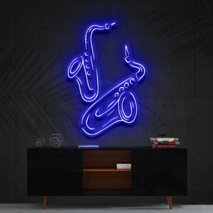 Saxophones Neon Sign for Music Lovers