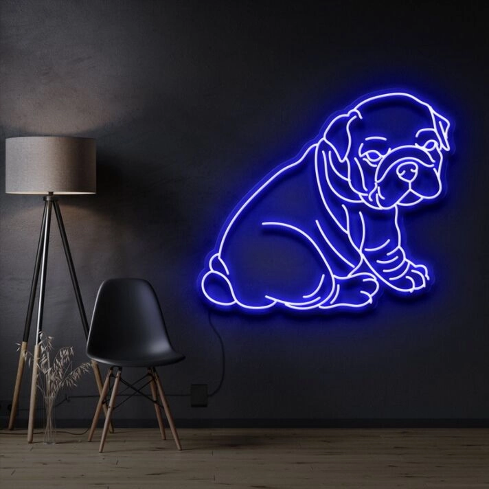 Bulldog Puppy Neon Sign for Pet Lovers