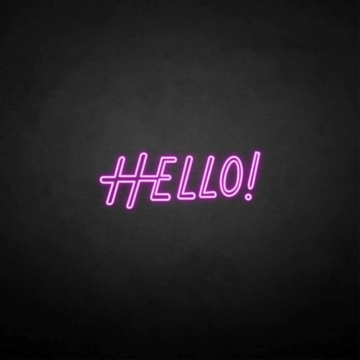 'HELLO2' neon sign