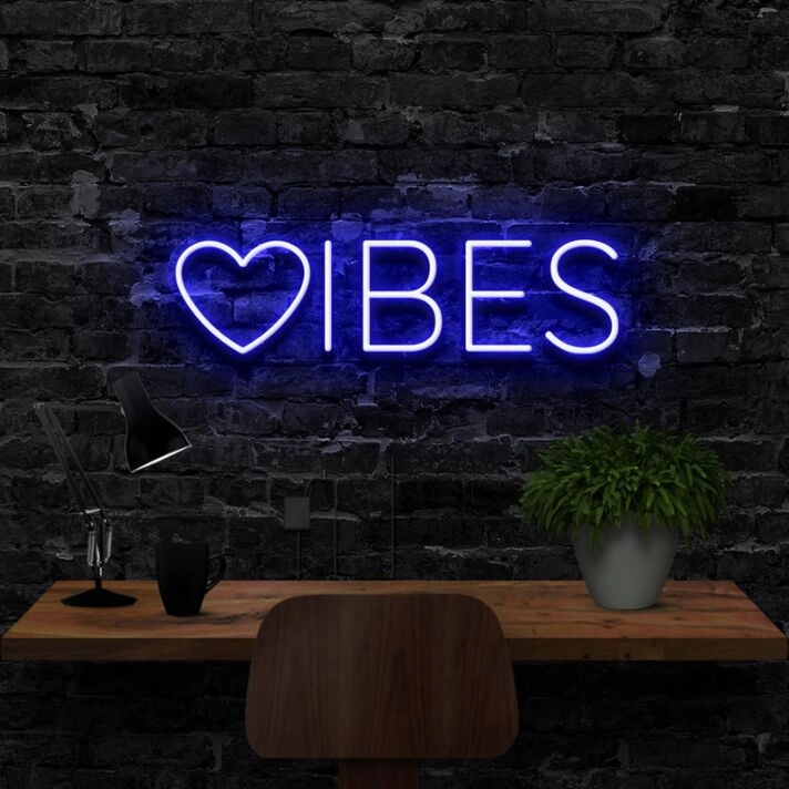 Vibes Neon Sign for Positive Spaces