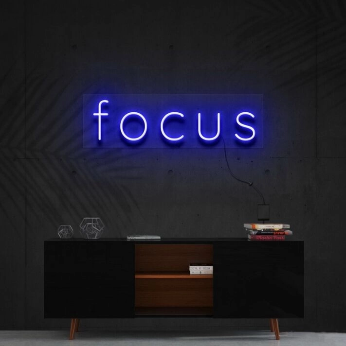 Focus Neon Sign for Productive Spaces