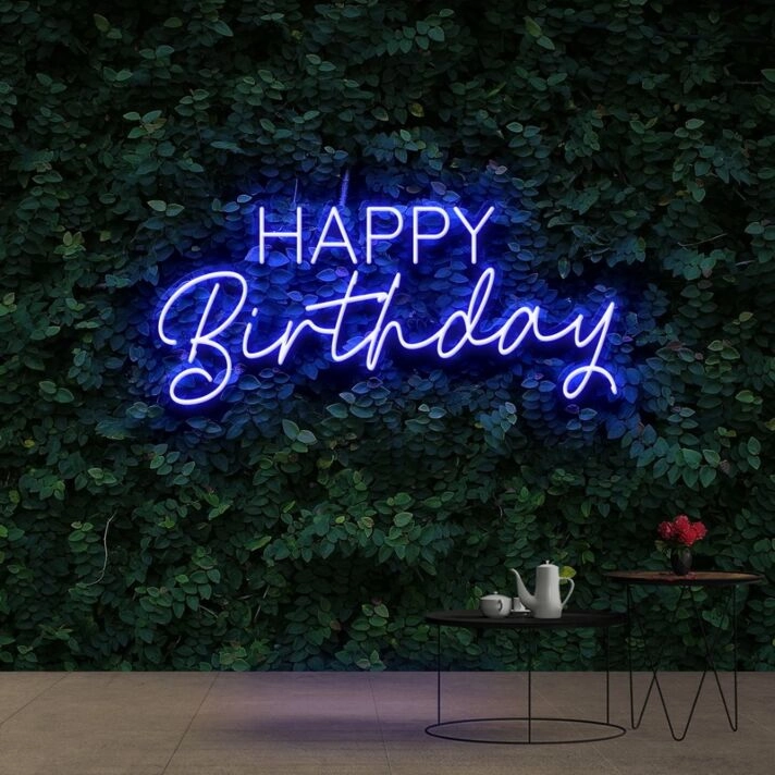 Happy Birthday Neon Sign for Birthday Celebrations
