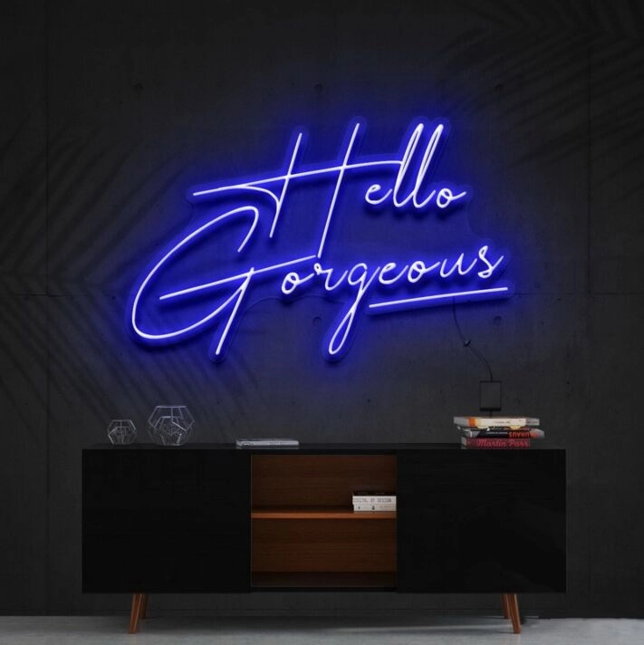 Hello Gorgeous Neon Sign for Welcoming Spaces