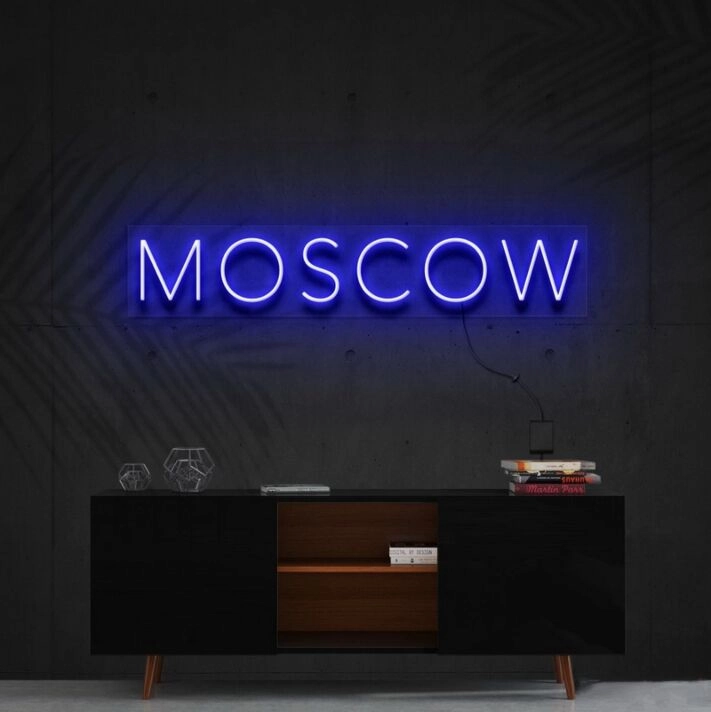 Moscow Neon Sign for Travel Lovers