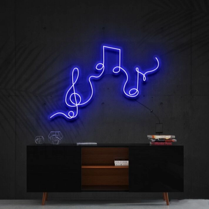 Musical Flow Neon Sign for Music Lovers and Studios