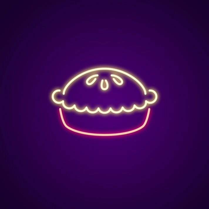 Pie Neon Sign for Kitchens and Food Lovers