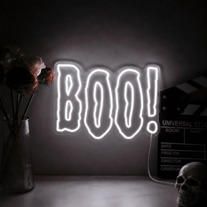 Boo Neon Sign for Halloween Decor