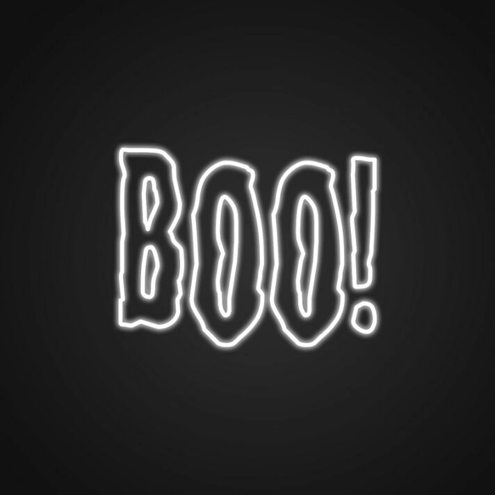 Boo Neon Sign for Halloween Decor