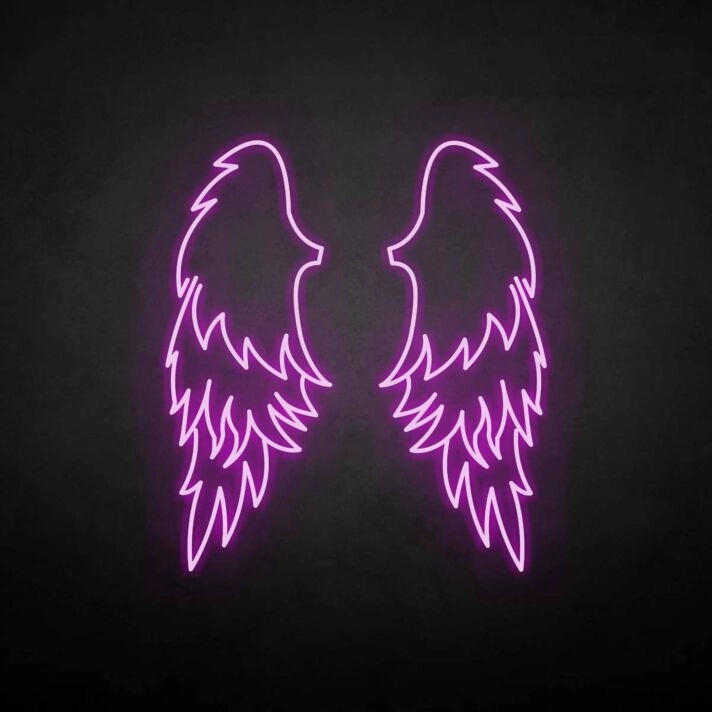 'wings' neon sign
