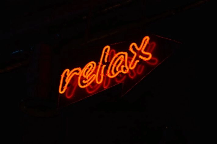 Relax Neon Sign for Peaceful Spaces