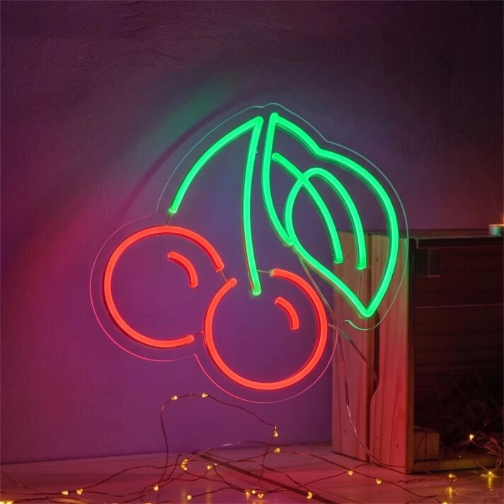Cherrys Neon Sign for Playful Decor