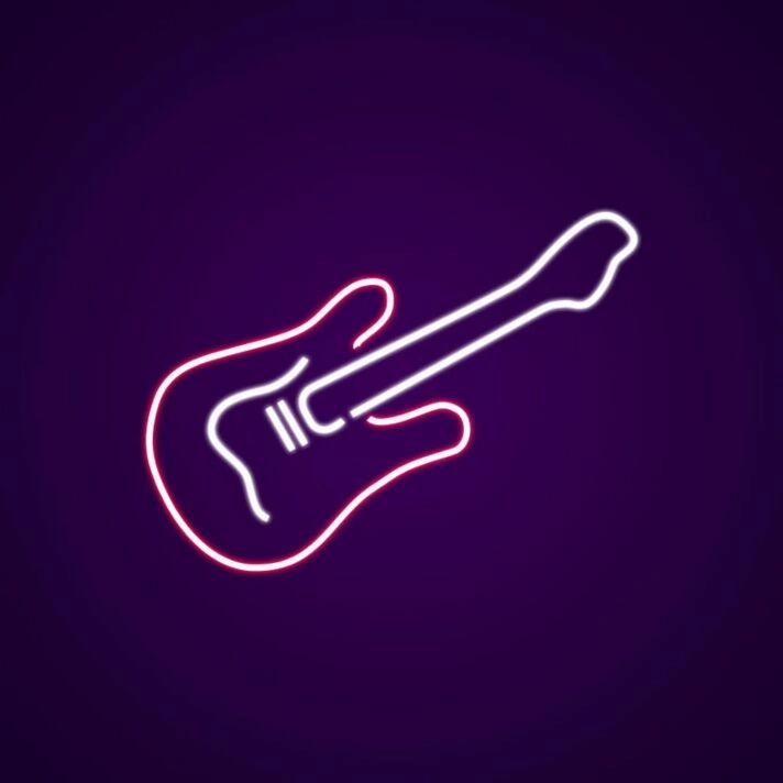Guitars Neon Sign for Music Enthusiasts